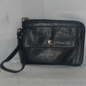 Franco Sarto Wristlet Black Synthetic Leather